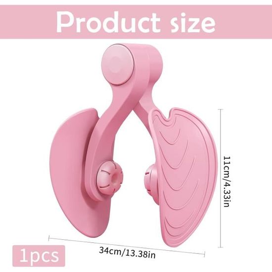 Hip Trainer Exerciseur Intelligente Rose - Entraîneur Muscles Pelviens Et Cuisses Réglable - Idéal Maison, Gym, Yoga Et Post-Partum