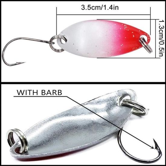 10 pièces pêche à la mouche leurre métal petite cuillère