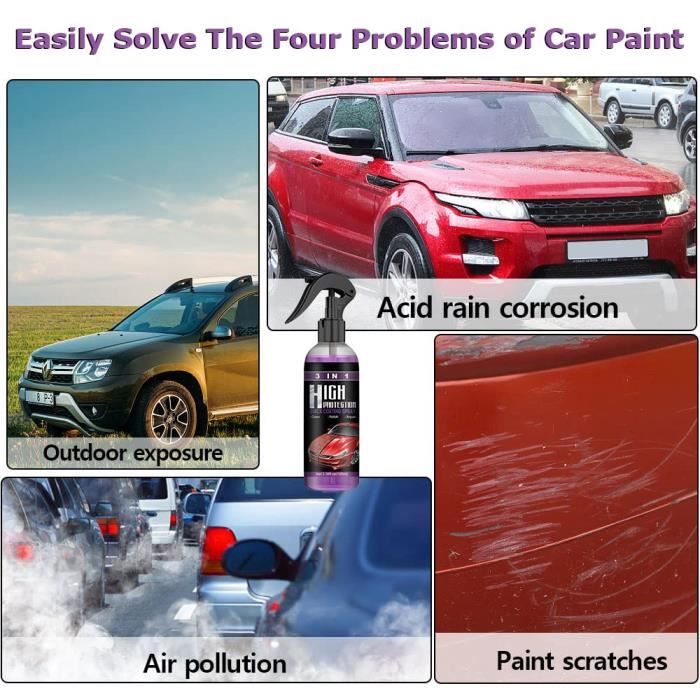 3-en-1 Haute protection rapide Revêtement de voiture Spray