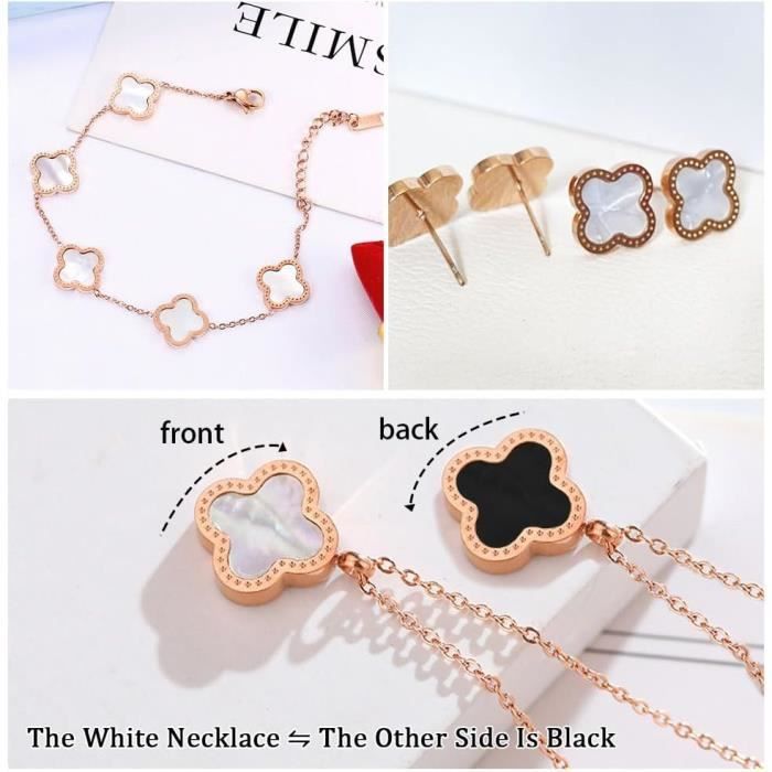 Trefle A Feuilles Parure Trèfle GWAWG Collier, Bracelet Et