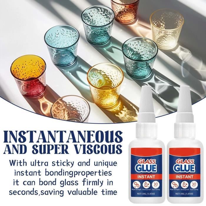 Transparent Colle Verre,Colle Plastique Extra Forte,Super Glue Colle ...