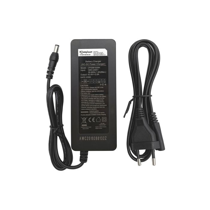 PowerSmart® Chargeur 42 V Alimentation Pour Batterie 36 V De Remplacement Pour Biria 754293