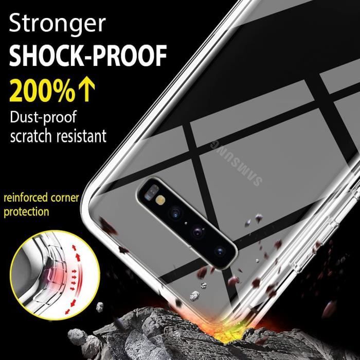 Coque 360° Transparente Pour Samsung Galaxy S10 Plus - Protection Rigide + Silicone