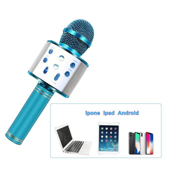 Noir ws858 Sans Fil Microphone Bluetooth Enceinte 2 en 1 Karaoke Player  Sans Fil Compatible avec Android, iPhone, smartphone - Cdiscount TV Son  Photo