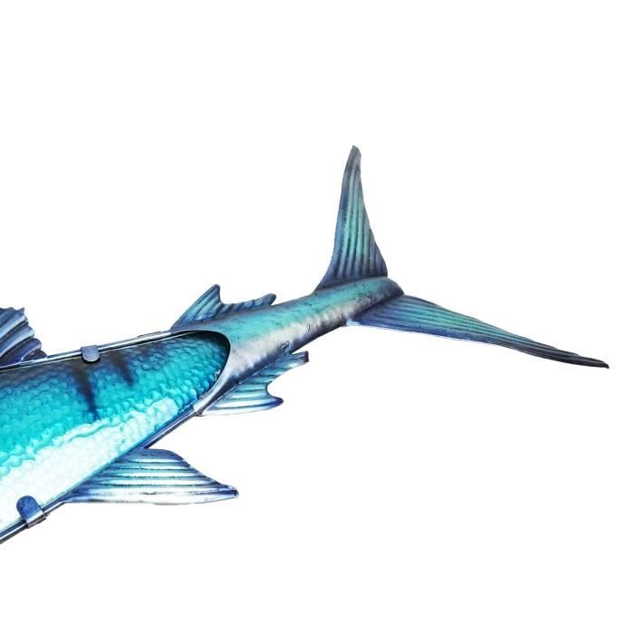 Décoration Murale Brochet 3D En Métal Et Verre - 90 Cm, Pour Intérieur/extérieur, Idée Cadeau