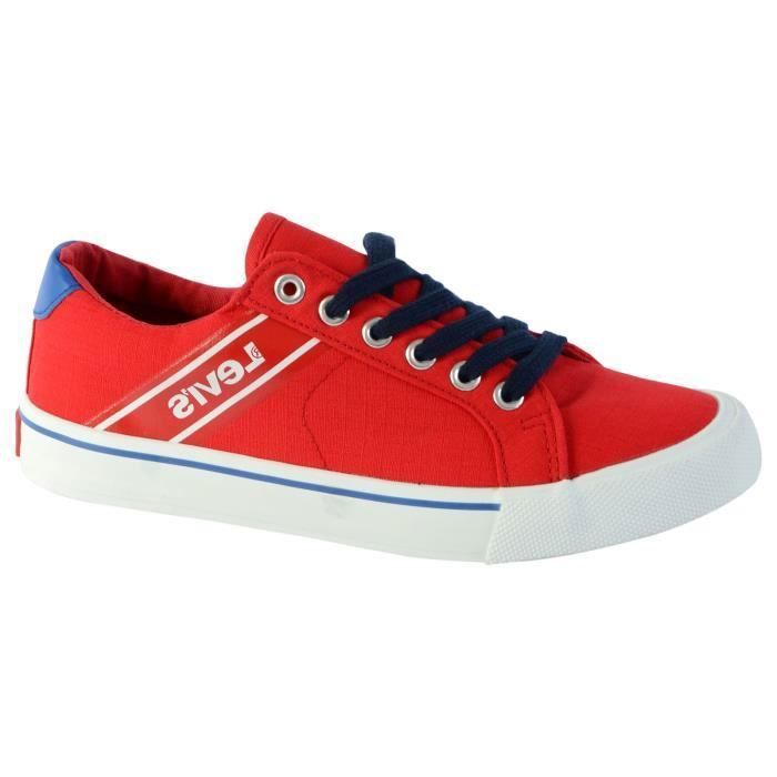 Basket Levis Enfant Kingston Lace Rouge Cdiscount Chaussures