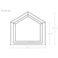🦌🦌2526Haute qualité- Tente de réception - Tente de Rangement PE Tente Abri Garage - Tente de Stockage Chapiteau de Jardin 3 x 4 m-3