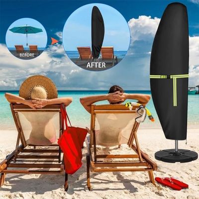Housse de parasol déporté avec fermeture éclair pour parasol de marché extérieur en tissu A710