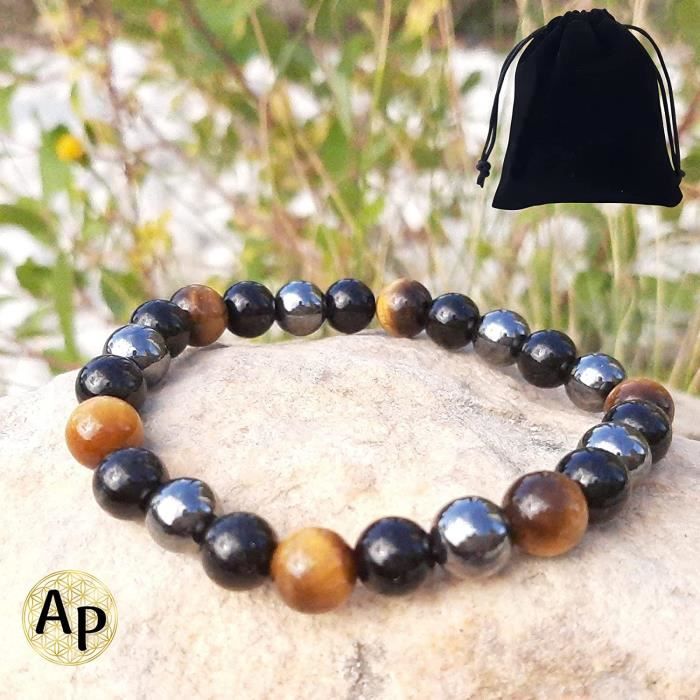 Bracelet Obsidienne Dorée | Pierre Naturelle | Bijou Unisexe | Livraison Rapide