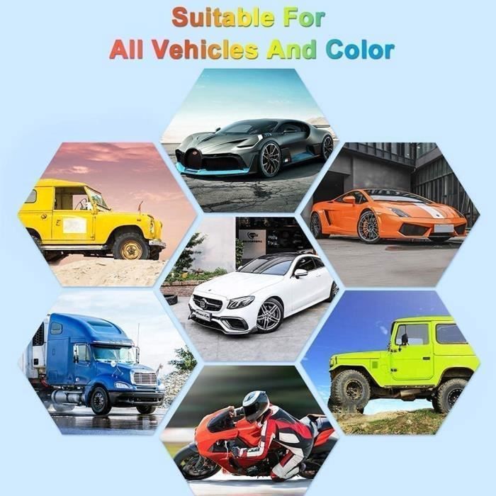 SJLERST 6pcs Nano Sparkle Cloth,tissus Pour Rayures De Voiture, Tissu De Réparation Polyvalent