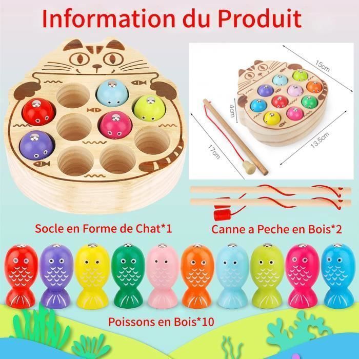 PÊCHE À LA LIGNE MAGNÉTIQUE Pour 4 enfants