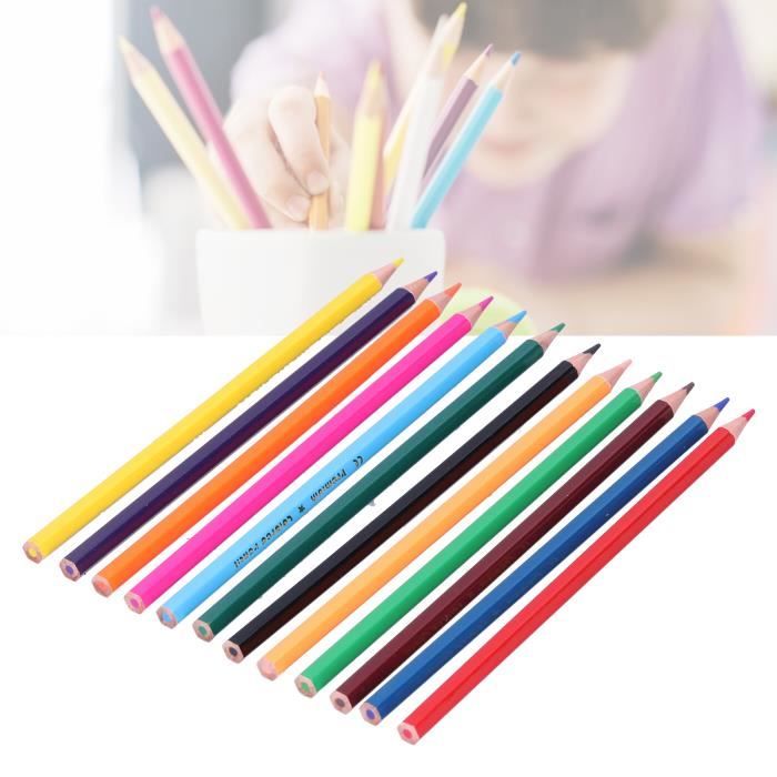 Crayons de peinture, fournitures d'art de papeterie de dessin 12 pièces  ensemble de crayons de couleur outils de peinture pour