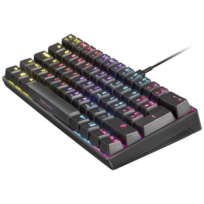 Mars Gaming MKMINI Ultra-compact mechanical Gamer keyboard RGB Flow Gaming  keyboard Outemu Switches black and white Spanish/French/Portuguese language  - AliExpress