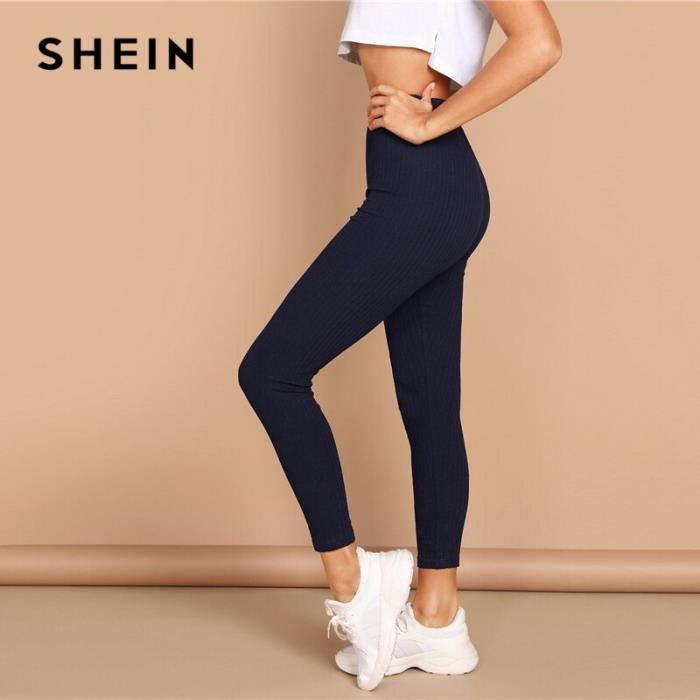 SHEIN Legging Femme Taille Haute À Pieds, Mode en ligne