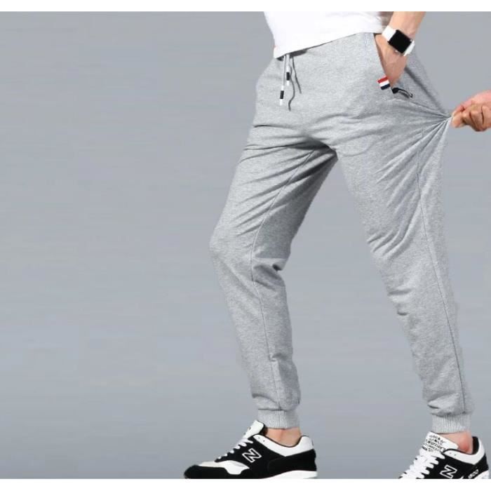 Pantalon De Jogging Homme Sport Été Léger - Taille Élastique Coton Confortable Pour Yoga Et Loisirs