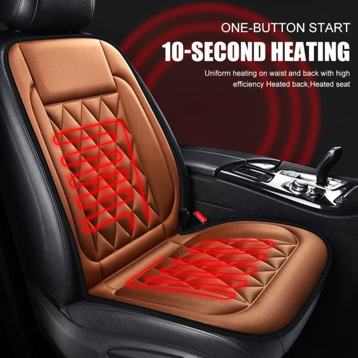 12V Housse de siège chauffant universelle pour Voiture-Chauffage  Isolation-Pour voiture, maison, bureau-noir - Cdiscount Auto