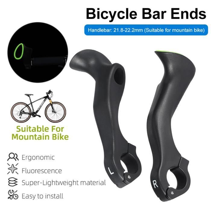 Poignées De Guidon De Vélo En PU Avec Rembourrage éponge - Pour Guidon 22 Mm - Confort Antidérapant, Bouchon Anti-poussière - Lot De 2 (paire) - 4