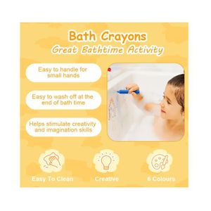 Crayon De Couleur Heless Crayons De Bain 4 Pièces