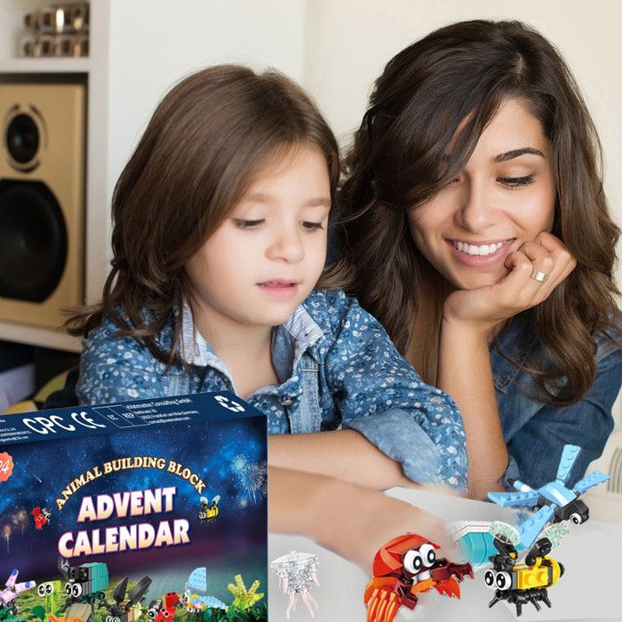 Calendrier De L'Avent 2025 ZIOSINM - 24 Jours De Construction D'animaux En Briques Pour Enfants 8 Ans Et Plus