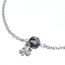Chaîne bracelet de cheville acier coul argent Infini chaîne double bijou