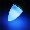 4x Ampoule 2W E14 Couleur Pure 10 LED Bougie Veilleuse Atmosphère 200lm Bleu-0