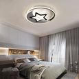 Chambre Enfant Led Plafonnier Ronde Noir Design Luminaire Etoile