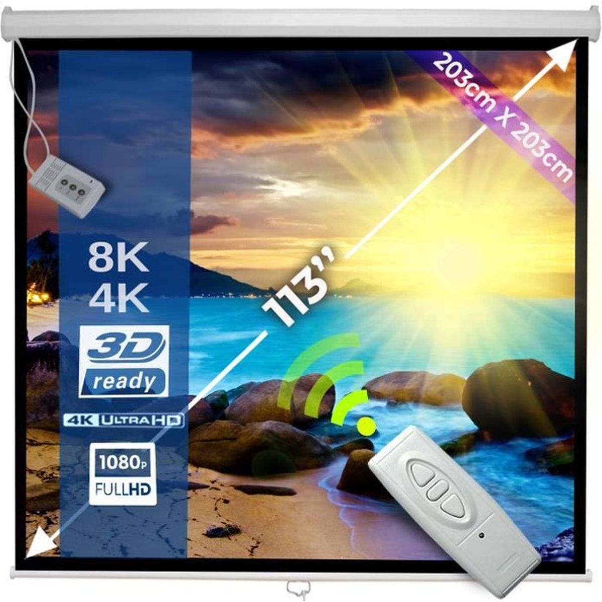 Toile Blanc Videoprojecteur Toile Video Projecteur Achat Vente Pas Cher