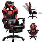 MAGICFOX Chaise Gaming Ergonomique Fauteuil Gamer, Cuir PU Hauteur Réglable Inclinaison du dossier réglable avec Support Lombaire