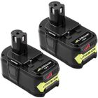 XNJTG Topbatt 2X 5.0Ah pour Ryobi 18V Batterie de remplacement Lithium-ion ONE+ P108 RB18L25 RB18L13 RB18L50 RB18L40 P102 P103 P104 P10