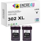 302XL ENCRE4U - Lot de 2 cartouches NOIR ( 600 pages - 20 ml ) compatibles avec HP 302 XL HP302 HP302XL - Disponible aussi à