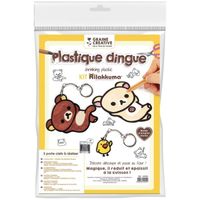 Kit Plastique Dingue - Porte-clés Kawaii Rilakkuma - 3 pcs