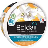 BOLDAIR -Gel destructeur d'odeur Fleur d'Oranger - Neutralise les odeurs - parfume - durée 8 semaines -300g - Fabrication française