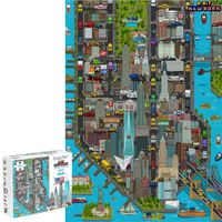 Puzzle bopster 8-bit pixels New York - Marque bopster - 500 pièces - Architecture et monument - Niveau 2