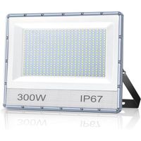Projecteur LED Exterieur 300W, 30000LM Spot LED Extérieur, IP67 Imperméable 7000K Blanc Froid Eclairage de Sécurité LED