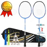 CONFO® Raquette de badminton 2 ensembles de raquette en fibre de carbone entraînement de compétition pour adultes