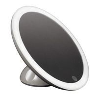 Miroir grossissant lumineux x5 avec ventouse - Homedics - Noir - Verre - Contemporain - Design