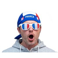 Bandana supporter France - PARTY PRO - Accessoire de mode - Bleu-blanc-rouge - Adulte - Extérieur