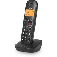 SPC Air – Téléphone fixe sans fil avec écran éclairé, ID d'appelant, 20 contacts, mode Mute, 5 mélodies et mode ECO – Noir