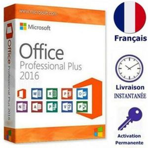 BUREAUTIQUE À TÉLÉCHARGER Microsoft Office 2016 Pro Plus Clé Licence D'Activ