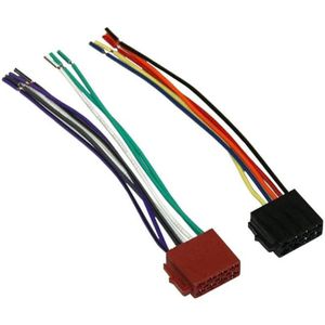 2 Fiches connecteurs males ISO cables standard pour autoradio