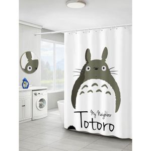 RIDEAU DE DOUCHE Accessoires salle de bain,Totoro rideau de douche en Polyester 3D My voisine, rideau de douche étanche en - Type 5 - 200x200cm
