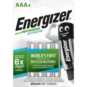 PILES Piles Rechargeables AAA LR03 Energizer 800 mAh Ext