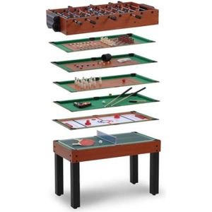 TABLE MULTI-JEUX Table multi-jeux 12 en 1 Barres Téléscopiques GARL