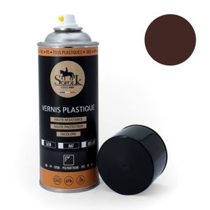 BOMBE DE PEINTURE Peinture Plastique haute résistance : intérieur et extérieur SOFOLK - 14-CHOCOLAT BRILLANT - Aérosol 400ml