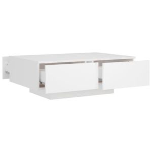 TABLE BASSE YIN(804175)Table basse Blanc 90x60x31 cm Aggloméré