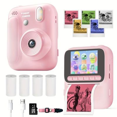 Photo Creator – Appareil Photo Numérique Instantané Pour Enfants – 12 MP, Imprimante Thermique Intégrée – Avec Autocollants, Marqueurs