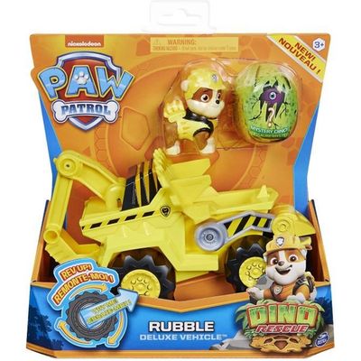 PAT PATROUILLE - VEHICULE + FIGURINE DELUXE RUBEN DINO RESCUE Paw