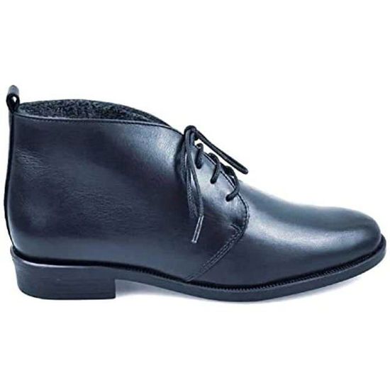 Bottine Pinto di blu Cuir Talon bloc Femme Noir
