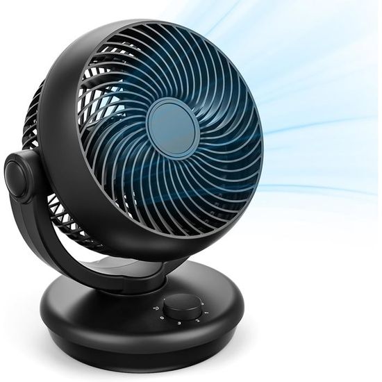 Ventilateur Sur Pied USB Réglable En Hauteur 58-80 Cm - 3 Vitesses, Silencieux, Pour Bureau