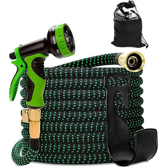 HENGMEI 30m Tuyau D'Arrosage Extensible Jardinage Pelouse Pour Laver La